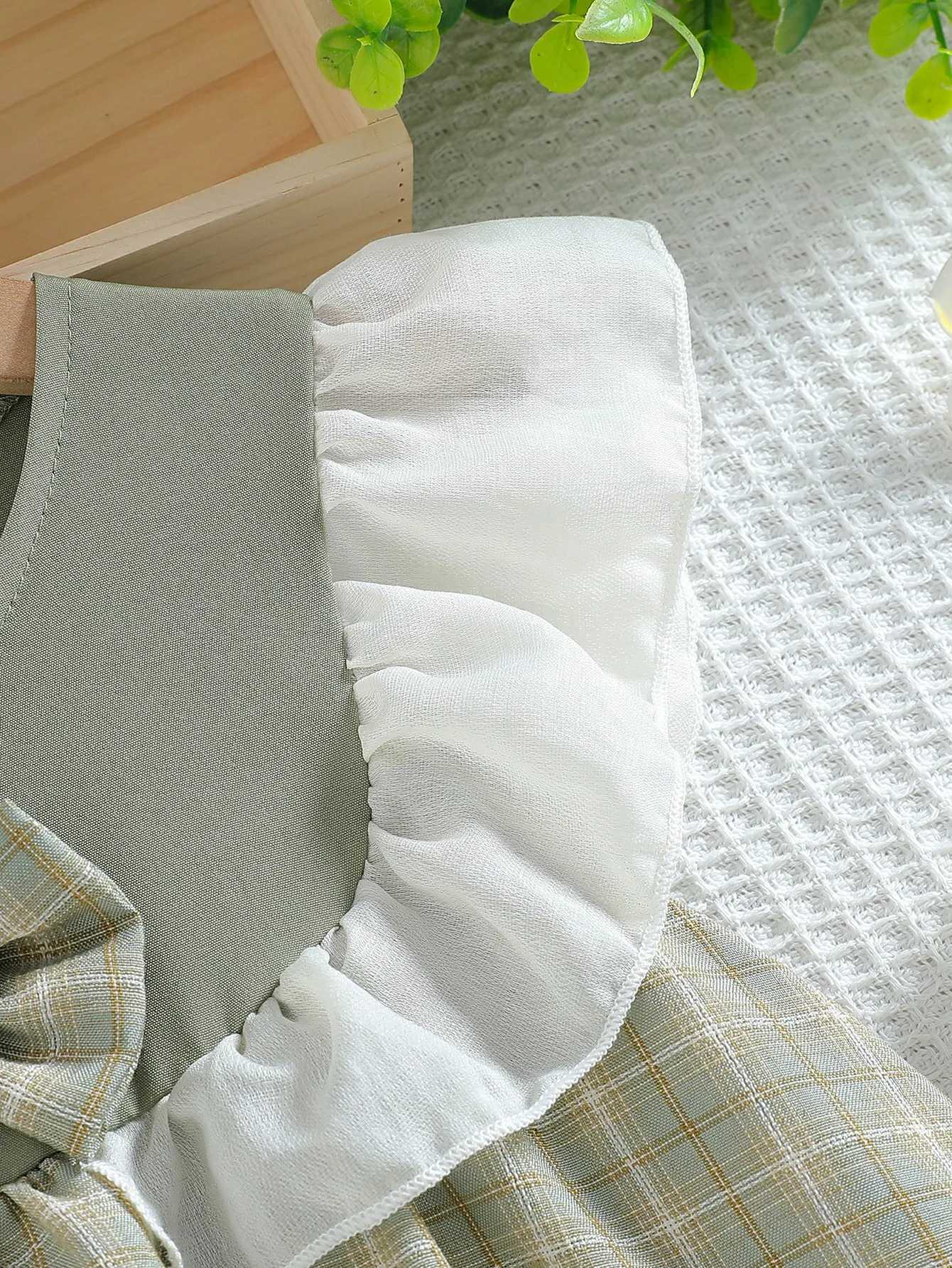 Dresses For Girls Summer Sleeveless Plaid With Bow Casual Dress Children 1-6Y H260402