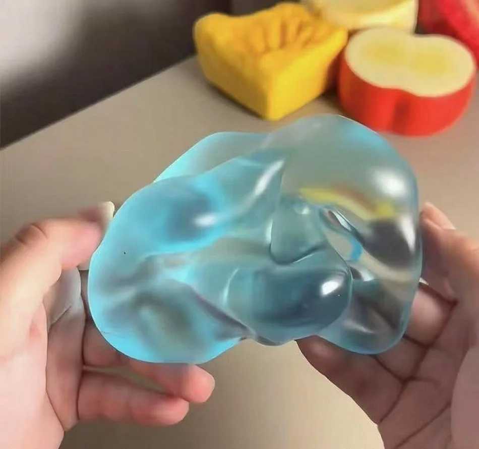 Squishy Green Apple Stress Ball Soft Fidget Sensory Toy for ADHD Autism Slow Rebound Squeeze Toy for Adults Kids Christmas Gift H260402