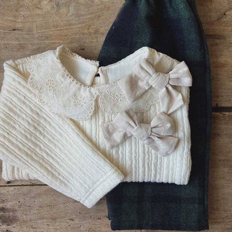 Toddler Baby Girl Tops Autumn Winter Thickening Lace Collar Bottoming T-shirts for Princess Kids Girls Costumes H260402