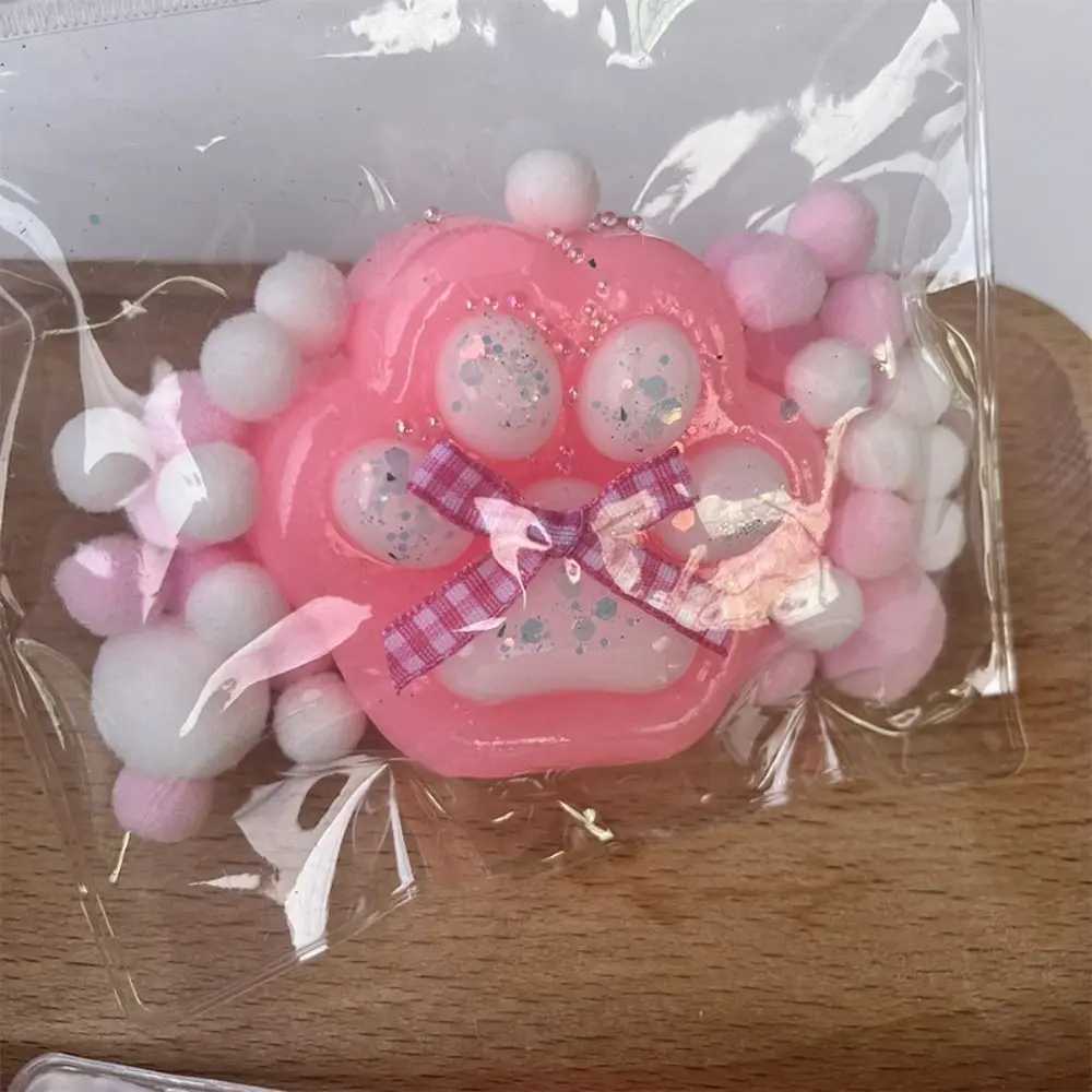 Super Large Cat Paw Squeeze Toy Kneading Transparent Cartoon Fidget Toy Slow Rebound Handmade Cat Paw Pinch Toy Practical Jokes H260402