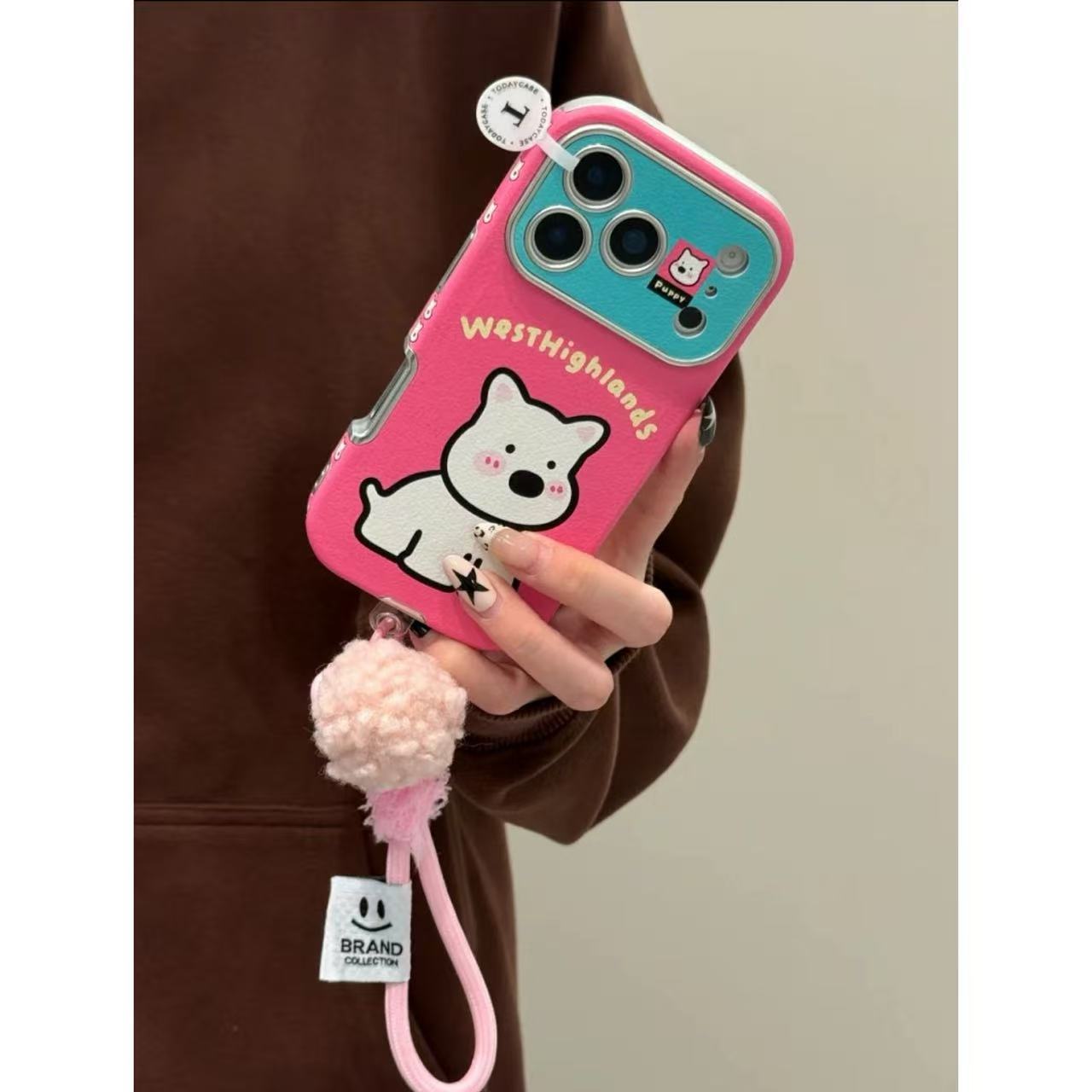 Contrasting leather pattern small animal wristband for iPhone iPhone case new all-inclusive