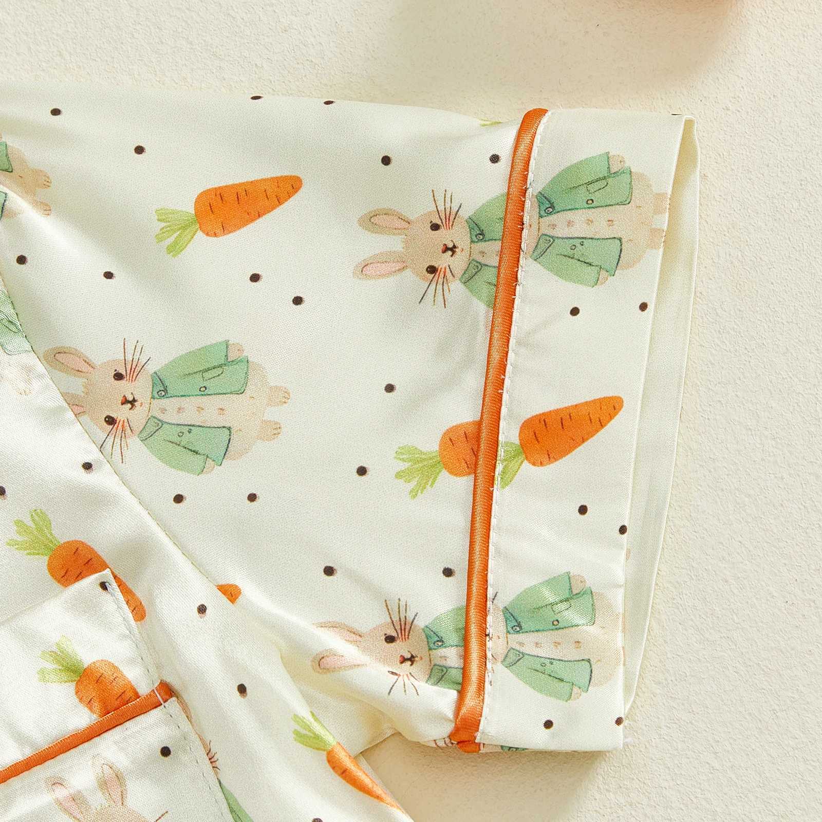 1-6Years Toddler Little Girl Easter Pajama Set Bunny Short Sleeve Tops and Shorts 2 Piece Sleepwear Outfit H260403