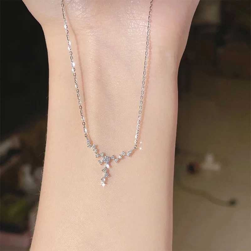 Simple Waterdrop Pendant Necklace for Women Couple Choker Gold Silver Color Chain Wedding Party Friends Jewelry Gift H260403