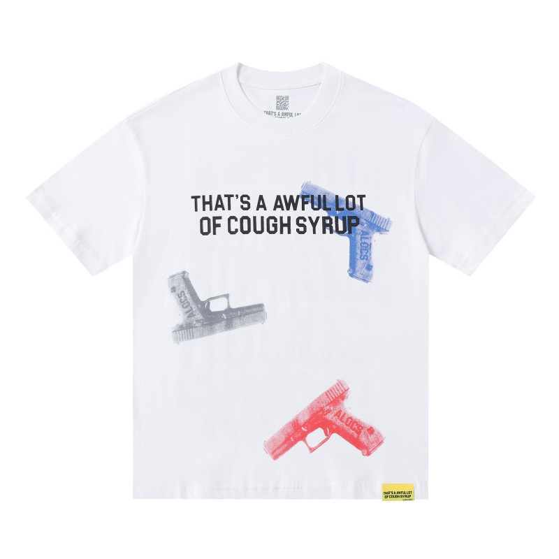 Men's t shirt awful lotta cought sryup Short Sleeve tshirt Crew Neck Shirt graphic tee men Summer Black clothes Casual Cotton Tee shirts