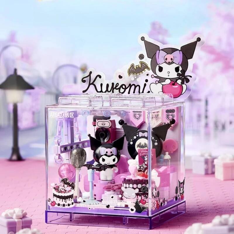 AREAX Building Blocks Sanrio Building Blocks Kuromi Building Blocks Hello Kitty Cute Puzzle Assembly Accessories Toys Gifts - view 4