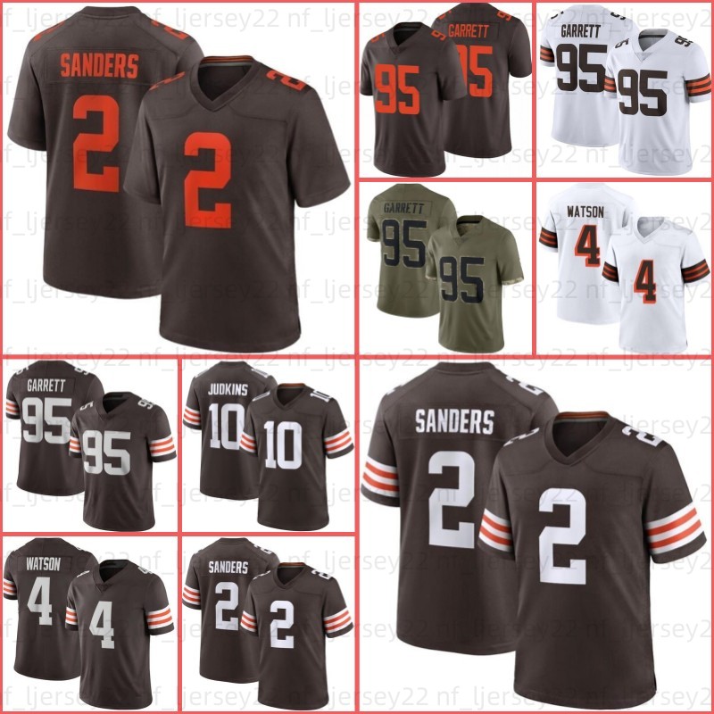 Shedeur Sanders 95 Myles Garrett Football Jersey Quinshon Judkins Quincy Williams Owusu-Koramoah Denzel Ward Jerry Jeudy Quincy Williams Mason Graham Gabriel