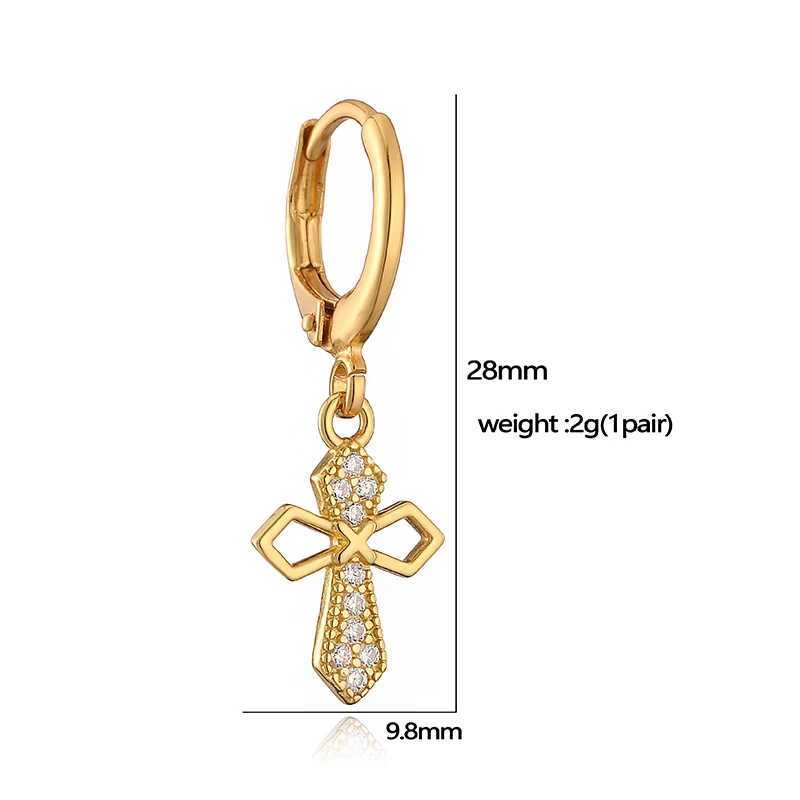 S925 sterling silver cross heart flower pendant hoop earrings women retro vintage elegant earrings fine jewelry findings SE36 H260403