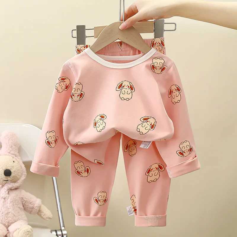 Kid Comfortable Pajamas Two Piece Set Multi Style Long Sleeve Top Trousers Pants Girl Boy Homewear Casual Children Cute Wear H260403