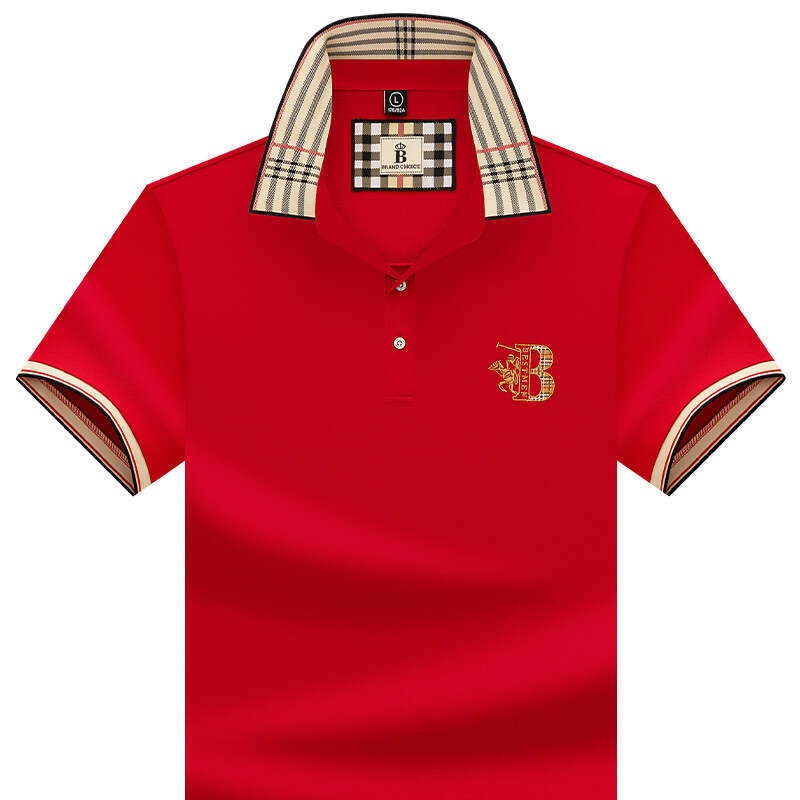 Men 2026 Genuine Men's Summer Turn-Down Collar Dad Clothes Loose Casual Ice Silk Polo Shirt For Men colour - view 4