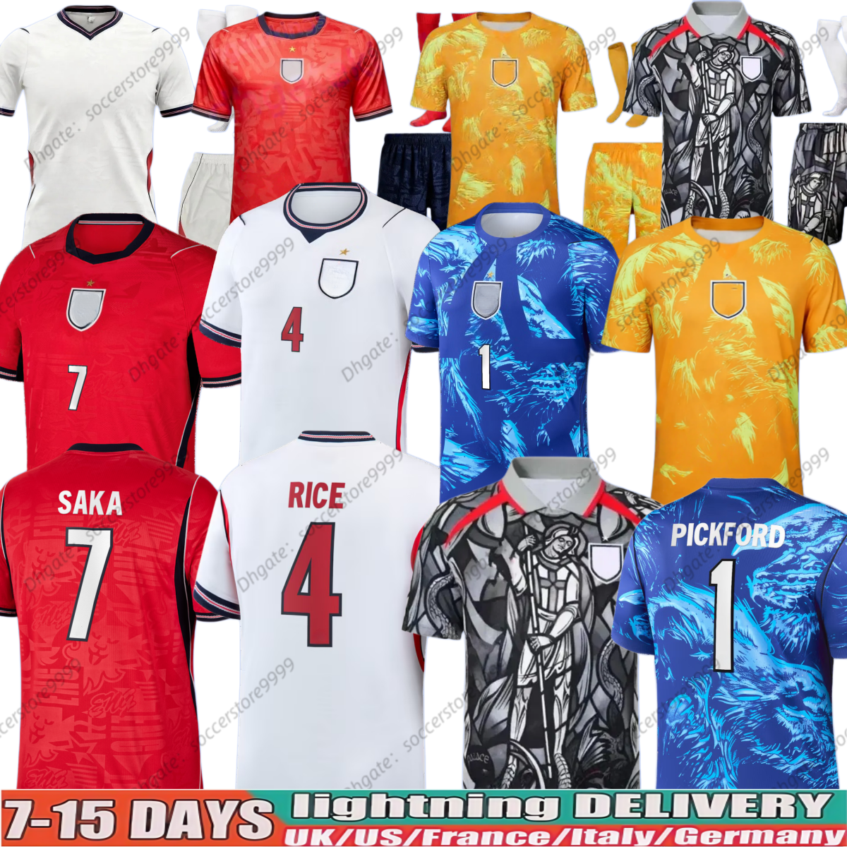 26 27 BELLINGHAM Soccer Jerseys 2026 2027 Home Away GK WOMEN Men Kids Player fans Football Jersey Shirt Kit Uniforms KANE PALMER RASHFORD RICE FODEN GORDON