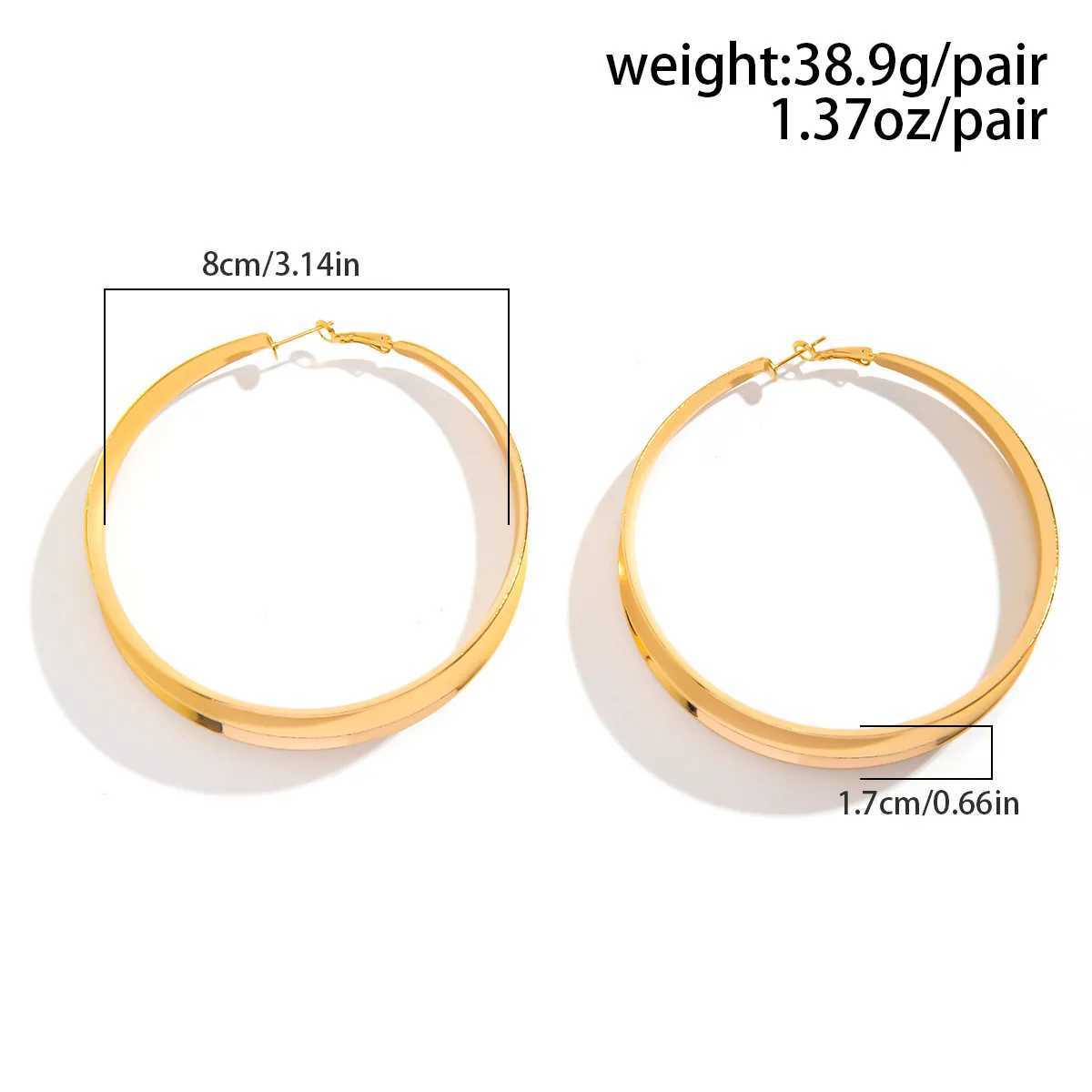 Exaggerated Personality Big Hollow Out Round Hoop Earrings for Women Fashion Circle Shape Ear Rings Ladies Daily Jewelry Gifts H260403
