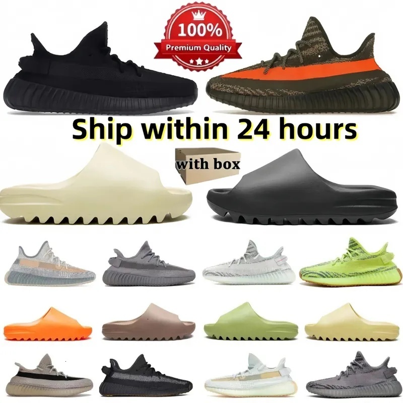 with box Designer 350 Men Woman Onyx Sand Ochre Bone Vermillion Mineral Blue Flax Pure Sandals Slipper Resin Ararat MX Sand Grey Azure Sulfur Glow Green Enflame Orange