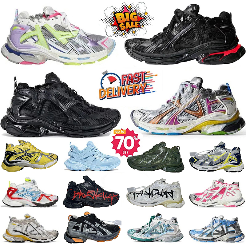 Designer Runners 7.0 7.5 Track 3.0 Men Women Runner White Blue Triple Black Colorful Heels Tracks Plateform Shoes Trainers Sneakers Size 35-46