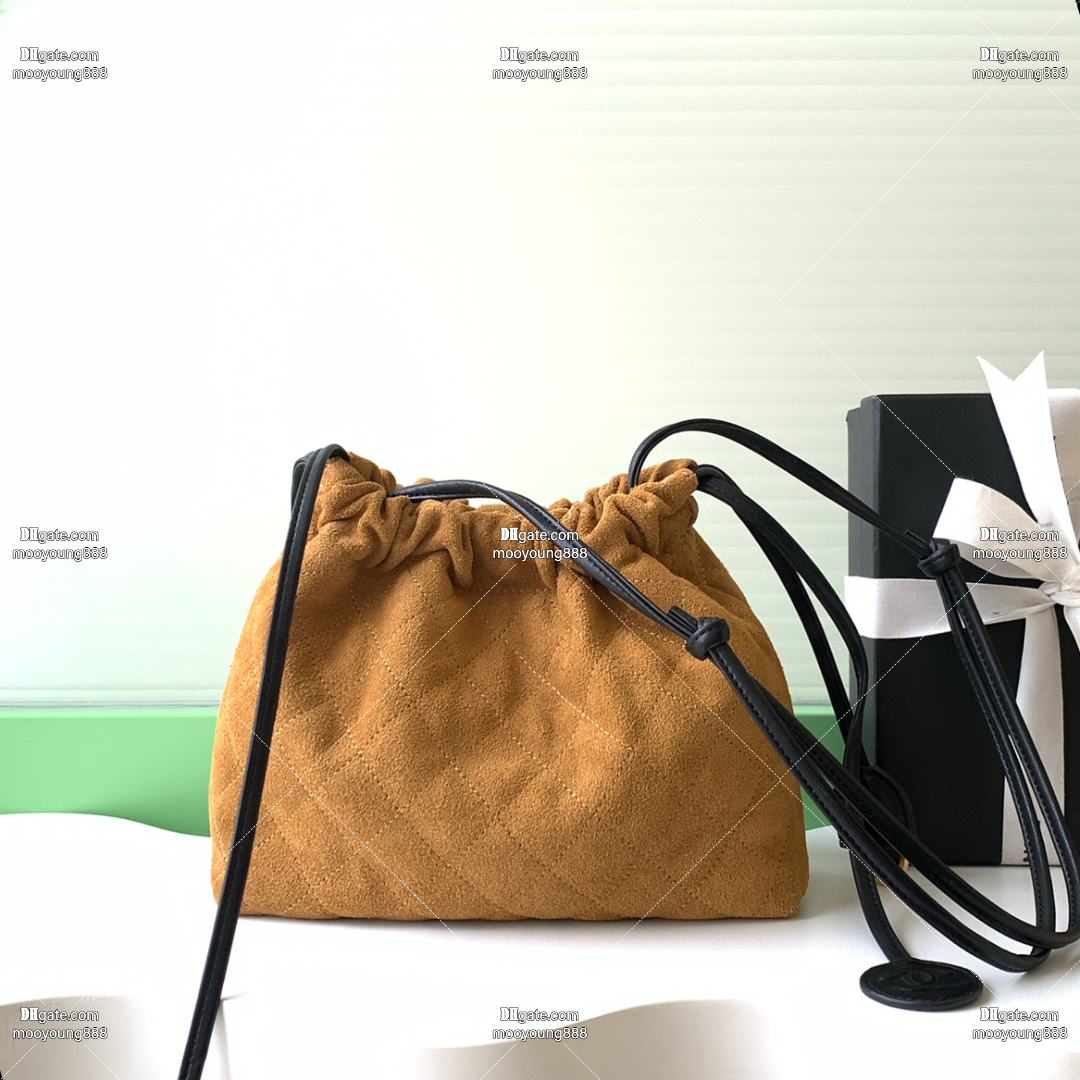 12A Upgrade Mirror Quality Designer Clutch Bags 22cm for Women Luxury Suede Leather Sheepskin Handbag Brown Shoulder Crossbady Bags Quilted Purse with Box AS5227