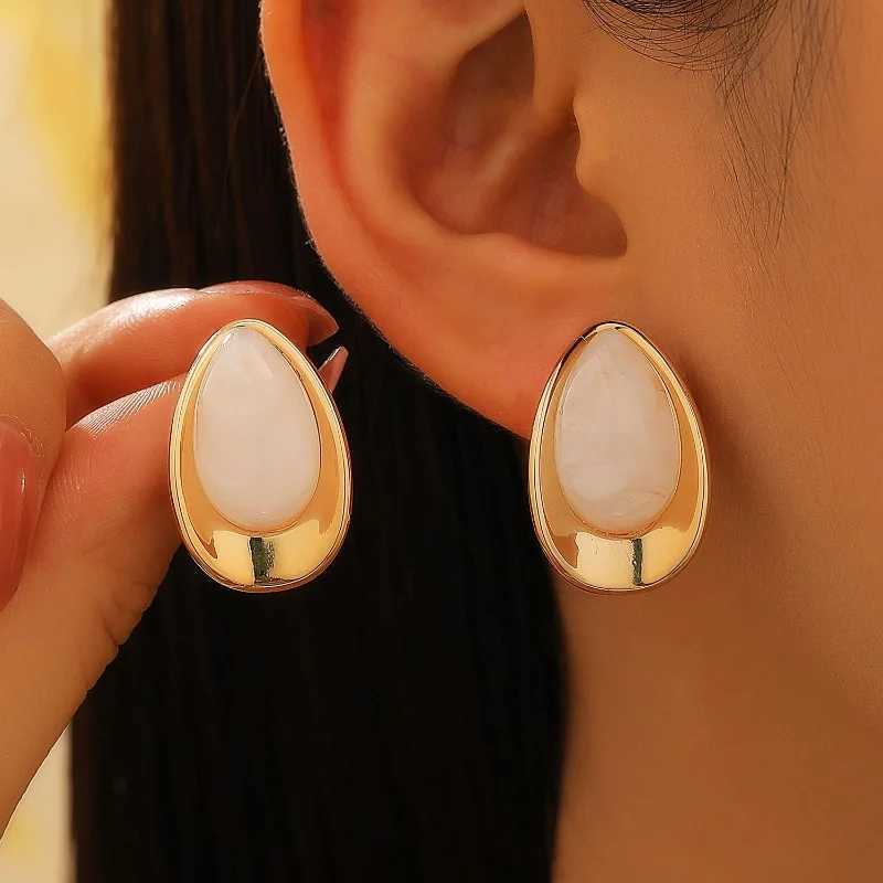Fashion Ins Minimalist Water Droplet Earrings Elegant Womens Luxury Quality Jewelry Accessories Trendy Party Holiday Gifts H260403