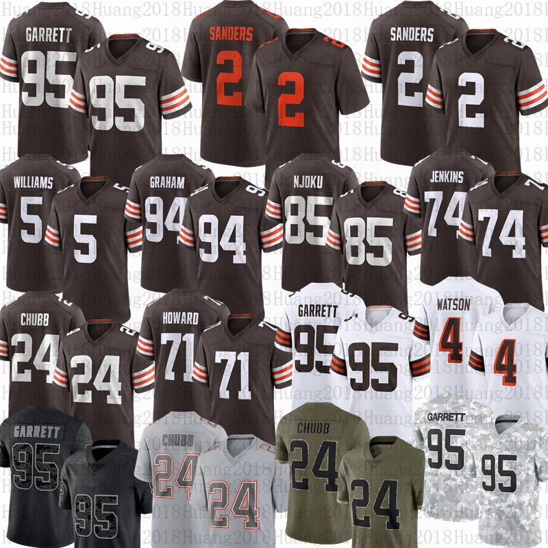 2 Shedeur Sanders Quinshon Judkins Myles Garrett Football Jersey Schwesinger 3 Jerry Jeudy Kosar Joe Thomas Gabriel Mason Graham Quincy Williams Elgton Jenkins