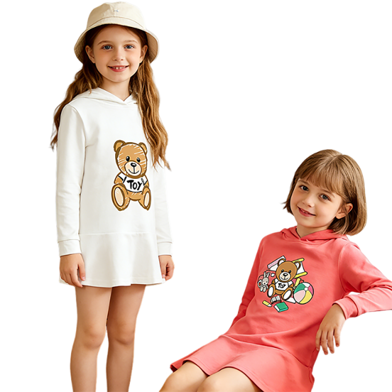 Baby Girl Dress Long Sleeve Jumpsuit Kids Designer Clothes Princess Pleat Dresses Fashion Toddler Printed Skirt Luxury Kid Clothing Pleat Skirts DSD26031616