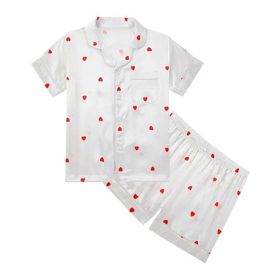 Children Pajamas Set Teenager Summer Lightweight Comfortable Homewear Outfit Clothes Boys and Girls Short Sleepwear with Pattern H260403