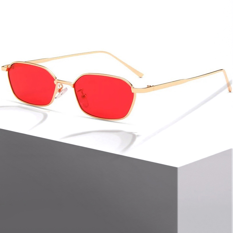 CB Small Square Sunglasses Women Men Brand Steampunk Metal Frame Sunglasses Men Retro Glasses UV400 Eyeglasses Summer Beach Outdoor Travel Fashion Acc