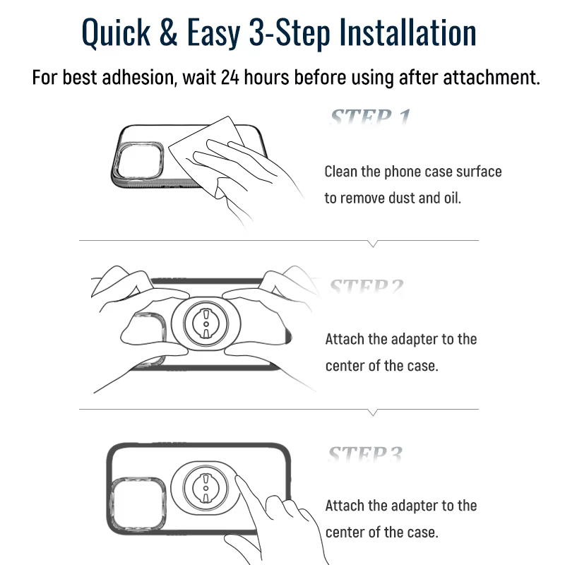 Universal Phone Adapter for Garmin Bike Mount Adhesive Sticker Patch Ultra-Thin 2.8mm 3M VHB Back Glue for iPhone Samsung MTB Road Bicycle Case Access