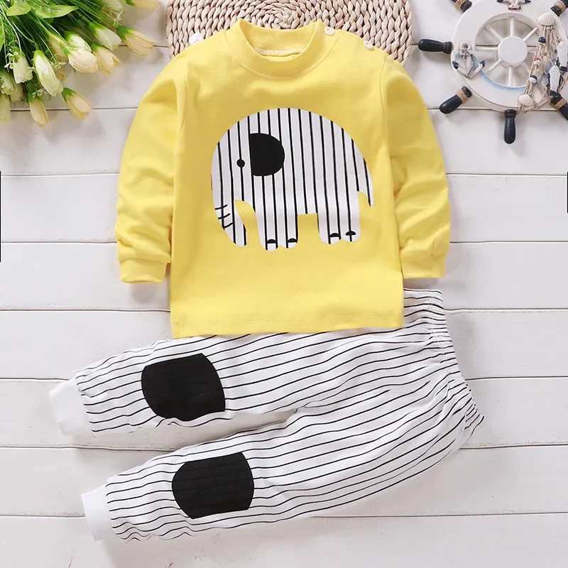 Kids Clothes Children Sets Childrens Clothing Boys Girls CottonAutumn winter Clothing Pants Sleepwear Underwear Christmas Gift H260403