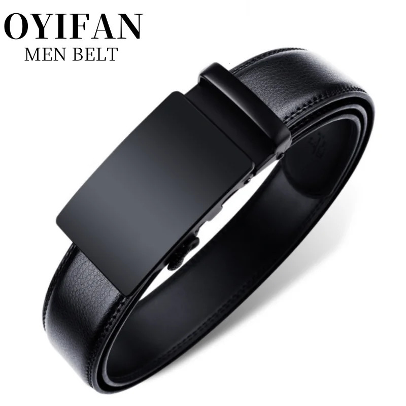 Automatic Buckle Belts for Men High Quality Brown/Black Genuine Leather Belts with Adjustable Ratchet Belt for Men 260403