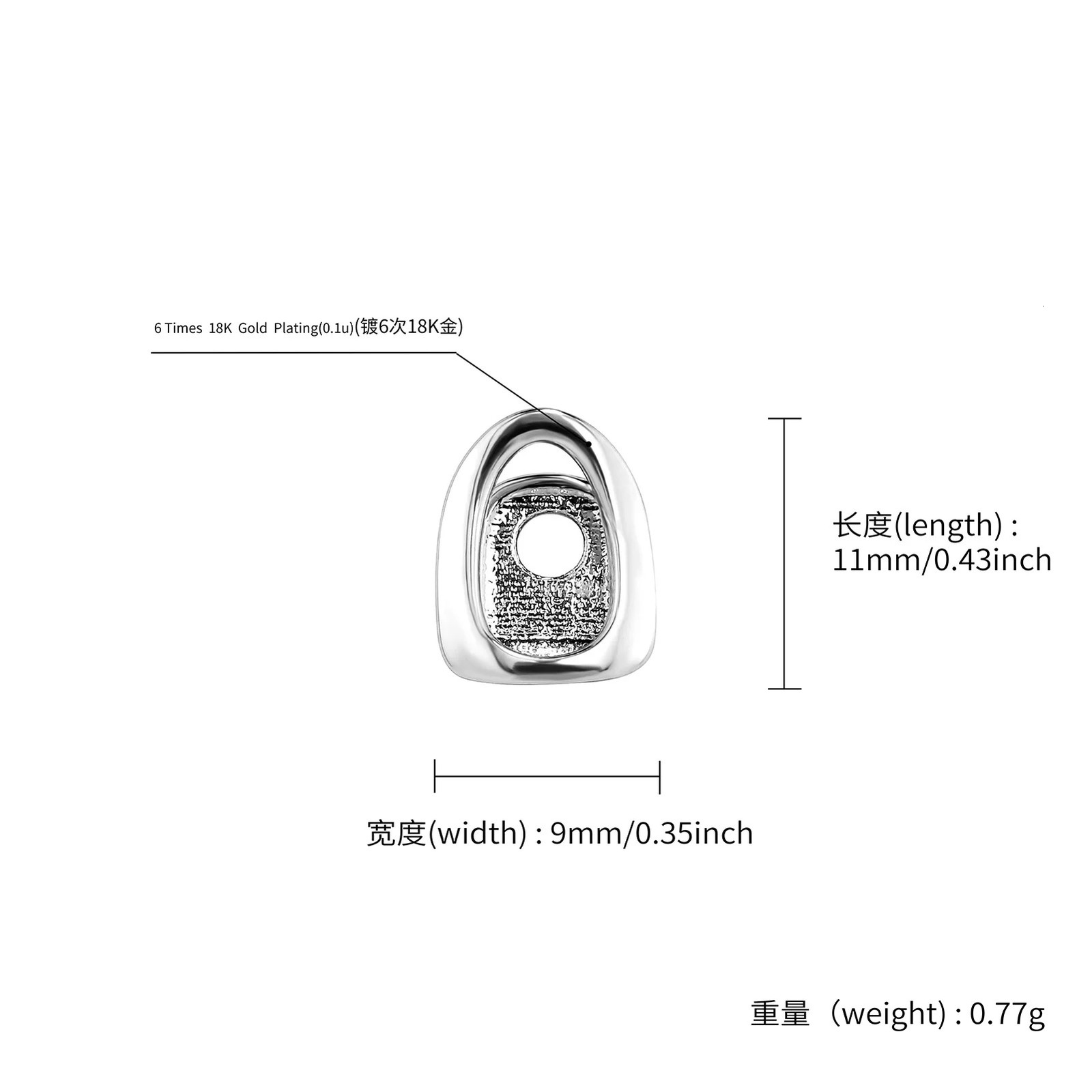 TOP Hip Hop Single Hollow Teeth Caps For Women Men Braces Simple Glossy Tooth Grills Jewelry Cosplay Dental 260324BJ - view 7