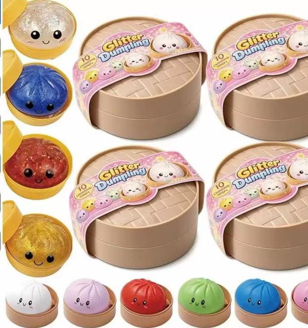 Needoh New Giant Squishys Colorful Stress Fidget Simulation Flash Dumpling Pressure Ball Slow Rebound Soft Pinch Toys