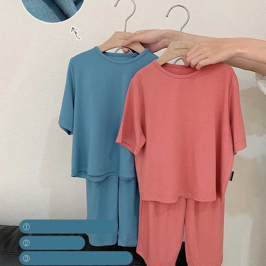 1-6 Years Solid Color Baby Clothes Set Summer Modal Newborn Baby Boys Girls Clothes 2PCS Baby Pajamas Unisex Kids Clothing Sets H260403