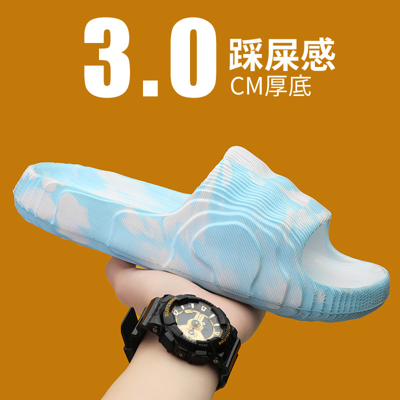 Men's luxury Slippers Original Size Walk Around Home Livingroom Man Slides Shoes Summer Sandals Flip Flop House Slipper