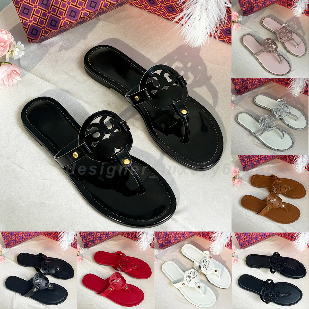 Designer Sandals Torysburchly Slides Women TB flip-flop summer beach casual slippers fashion hot classic luxury clip on Sandals flat shoes Sandal