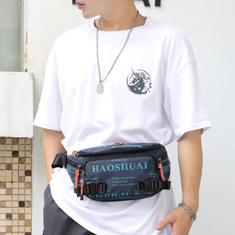 Men Nylon Waist Pack Belt Bag Running Waterproof Multipurpose Travel Male Sling Chest Fanny Bum Hip Bags 260403
