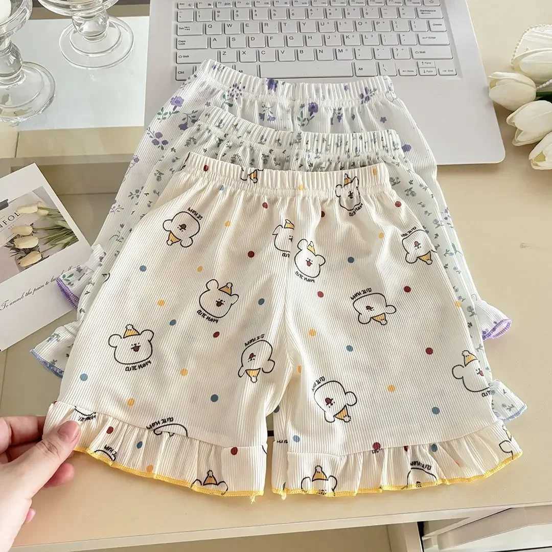 1-7Y Kids Girls Cute Cartoon Pajamas Summer Girls Printed CamisoleShorts Homewear Sets Pattern Soft Sleeveless Children Clothes H260403