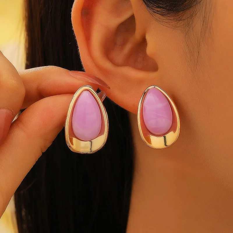 Fashion Ins Minimalist Water Droplet Earrings Elegant Womens Luxury Quality Jewelry Accessories Trendy Party Holiday Gifts H260403