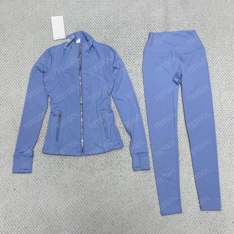 Multi Color Girls Long Training Uniform Running Suit Set Sport Stand-up Zipper Shirt Women Yoga Sets Healthy Workout Sets YGS096