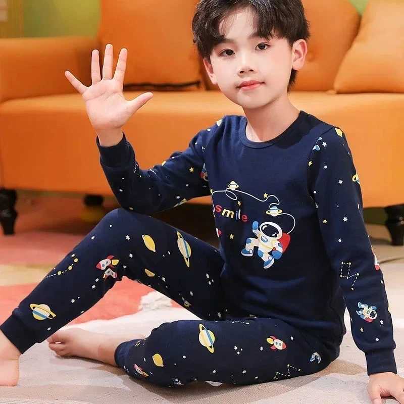 Kids Pajamas for Boys 2 3 4 5 6 7 8 9 10 11 12 13 14 Years Cotton Sleepwear Set Dinosaur Pyjamas Green Children Pijamas Clothing H260403