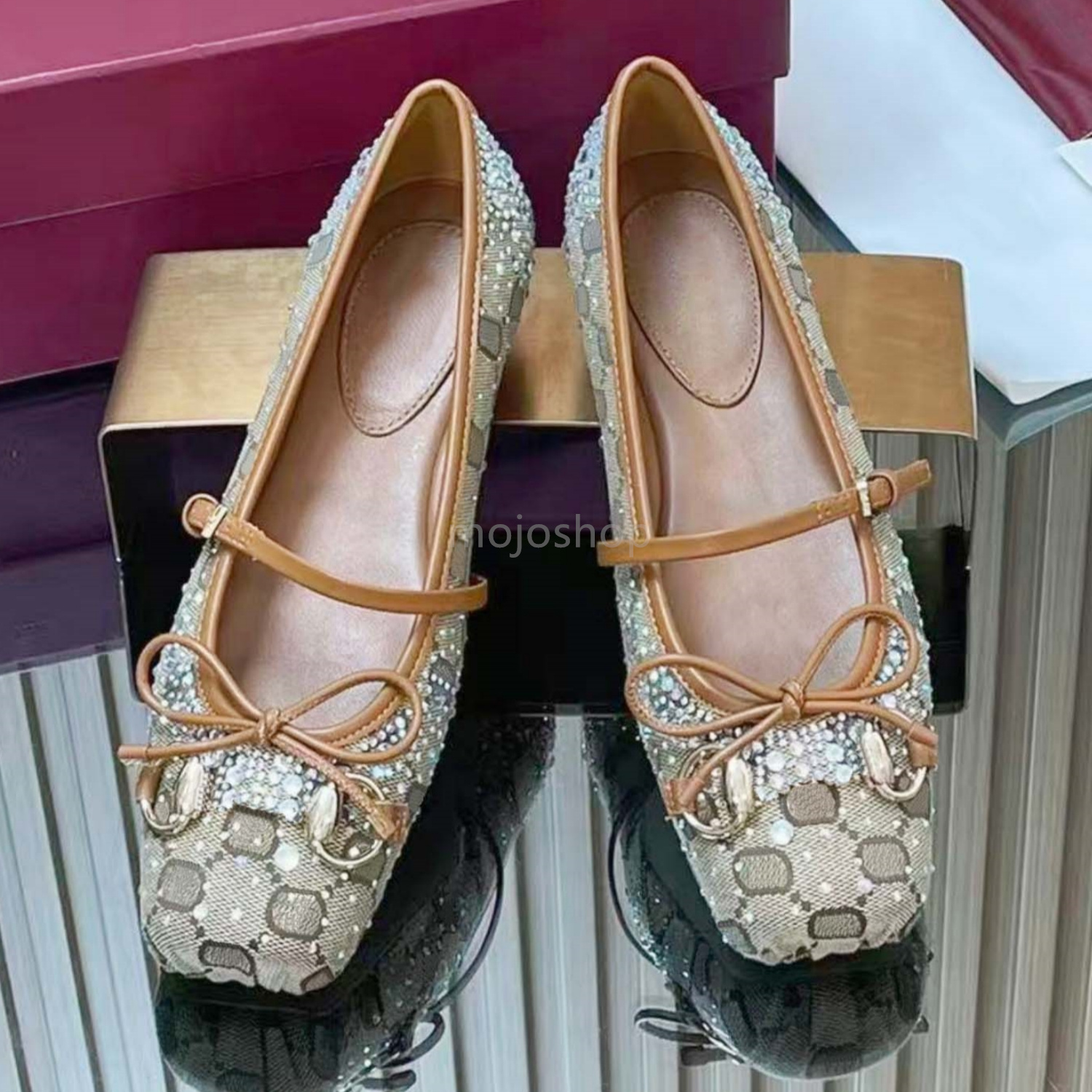 Ballet flat Paris Designer Dance Shoes Satin ballerinas Bowknot Round toe Shallow Mouth Single Shoe Mary Jane flat sandals women Loafers