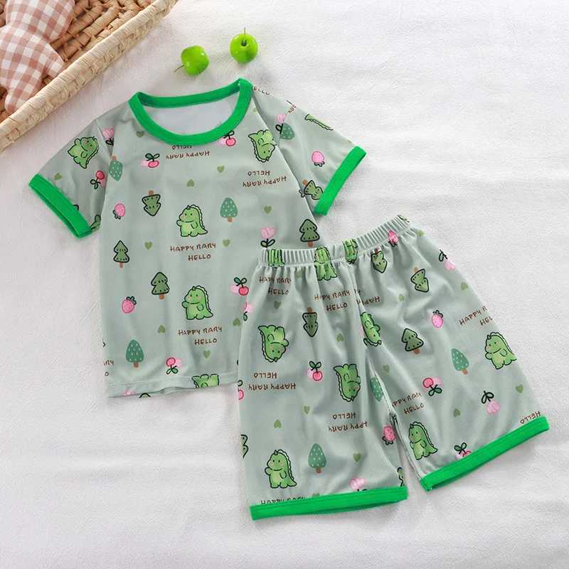 Baby Pajamas Sets Child Pajamas Toddler Short Sleeve Baby Nightwear Pyjamas Kids Cartoon Homewear Clothes H260403