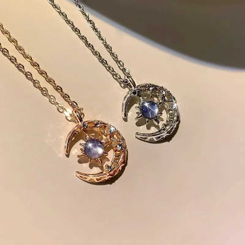 LATS Star Moon Pendant Necklaces for Women Simple Clavicle Chain Fashion Jewelry Accessories H260403