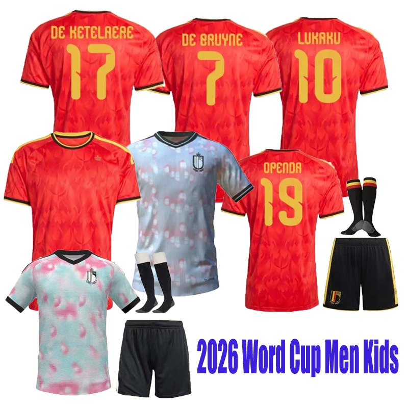 Belgium Jersey 2026 World Cup Soccer jerseys football shirts Men's Kids DE BRUYNE LUKAKU maillot belgique camiseta de belgica football MEUNIER kids kit uniform