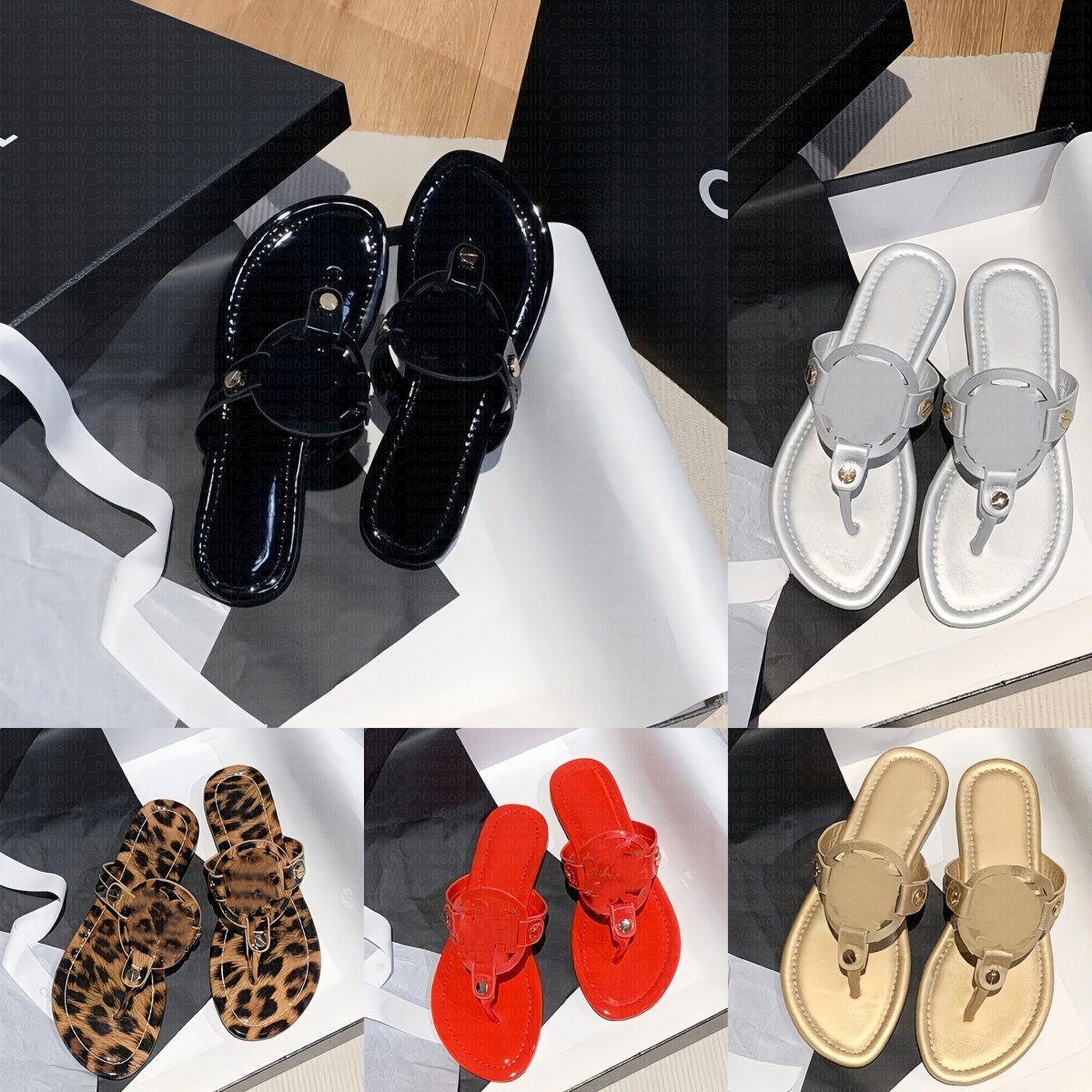 Designer Sandals Slippers Summer Slides Flip Flops Luxury Flat Thick Bottom Embroidered Printed Metal Velcro sliders Women Dress Shoes Beach slippers 02