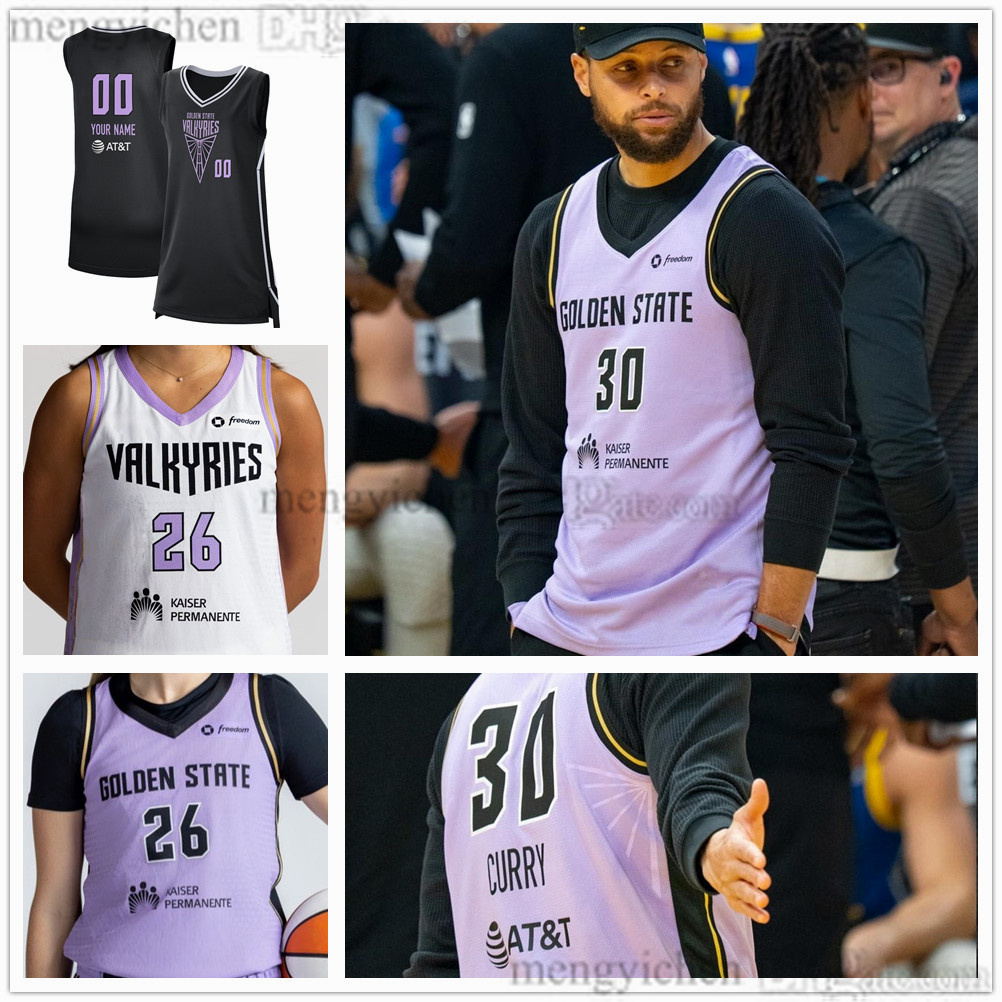 2026 Valkyries Women Basketball Jersey 30 Stephen Curry 15 Tiffany Hayes 20 Kate Martin 25 Monique Billings 5 Kayla Thornton 2 Kaitlyn Chen 22 Veronica Burton Printed