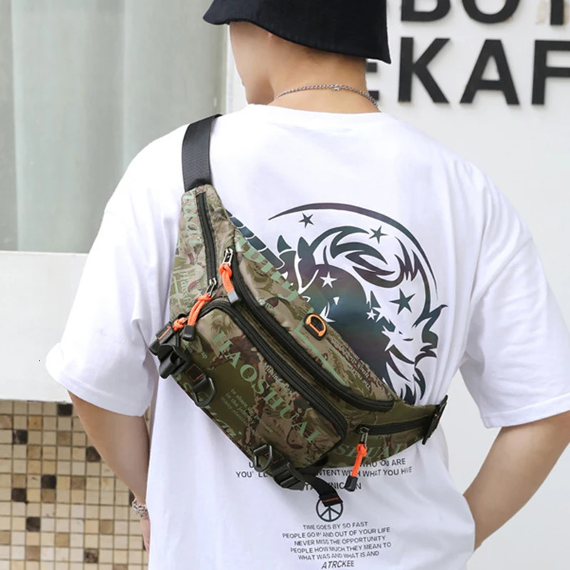 Men Nylon Waist Pack Belt Bag Running Waterproof Multipurpose Travel Male Sling Chest Fanny Bum Hip Bags 260403