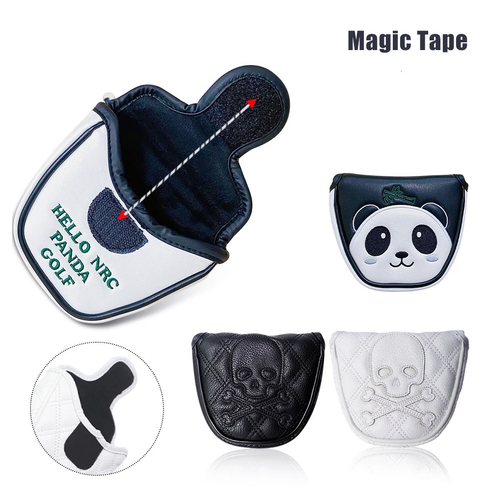Golf Putter Cover Mallet Golf Headcover Magnetic Or Magic Tape Closure Golf Club Cover Multi Style Color Pattern Golf Supplies 260403