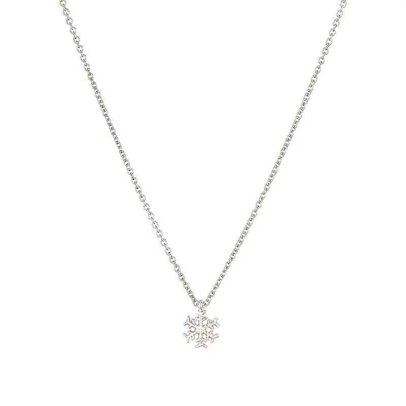 Delicate Temperament 925 Sterling Silver Snowflake Pendant Necklace for Women Collarbone Chain Fashion Jewelry Girlfriends Gift H260403