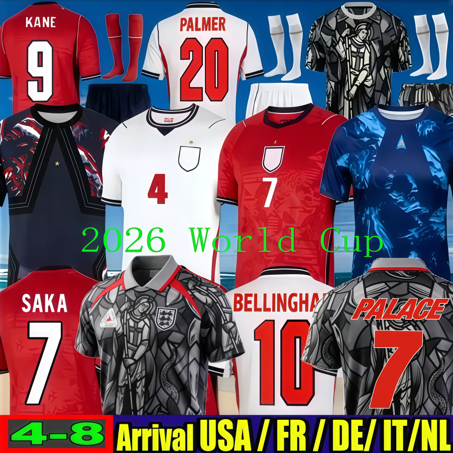 new 2026 England Soccer Jersey Men Kids 26 27 World Cup KANE BELLINGHAM RASHFORD RICE FODEN GORDON TONEY PALMER PICKFORD Football Shirt Soccer Uniforms WOMEN RUSSO