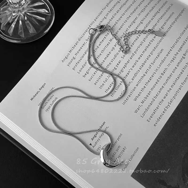 Cute Simple Moon Pendant Necklaces For Women Bohemia Silver Color Chain Choker Necklace Metal Jewelry Bijoux Collares H260403