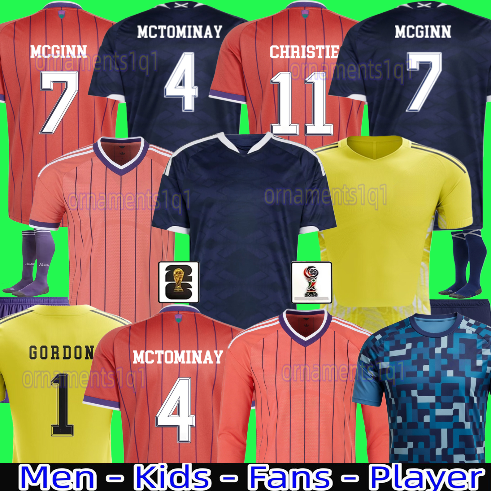 25 26 27 scotland football shirt Soccer Jerseys 2025 2026 ROBERTSON McTominay McGREGOR SHANKLAND MCGREGOR Homemaillot de Foot men kids kits unifrom pink WOMEN 150TH