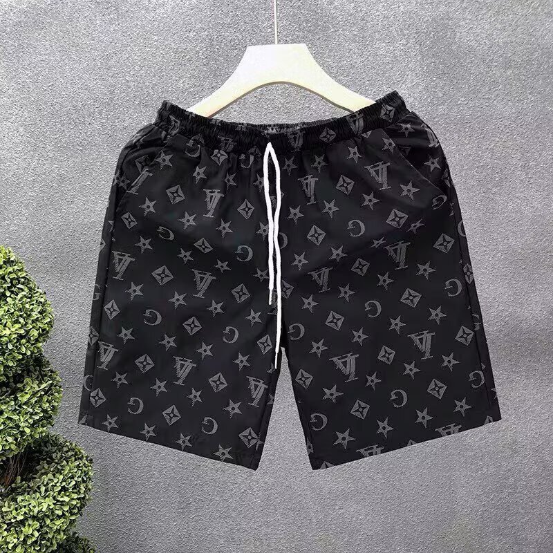 Luxury Brand Designer Clothes 2026 Summer New Men's Ice Silk Quick-Dry Shorts, Loose And Breathable, Casual Sports Shorts With Letter Print