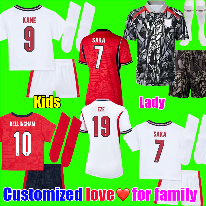 Kids BOYS Women Lady ENGLAND WoRlD cUp 2026 Football Shirt ENGLAND Kit 26 27 KANE BELLINGHAM MAINOO PALMER Palace Soccer Jerseys RICE FODEN Children kit